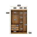 Ver imagem 3 de Modulo de Casal Safira para Guarda-roupas em Mdf Clic Móveis Cumaru