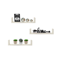 Ver imagem 1 de Kit Prateleira Decorativa em U - MDF Branco 60x11,5x15 cm 3pçs - Smart Eco