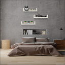 Ver imagem 2 de Kit Prateleira Decorativa em U - MDF Branco 60x11,5x15 cm 3pçs - Smart Eco