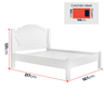 Cama Queen 160 Master C/ Estrado Super Reforçado 100% MDF:Branco - 3
