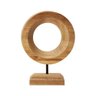 Escultura Circulo em Madeira com pedestal Mart 33x26x6cm - 1