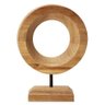 Escultura Circulo em Madeira com pedestal Mart 33x26x6cm - 2