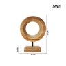Escultura Circulo em Madeira com pedestal Mart 33x26x6cm - 3