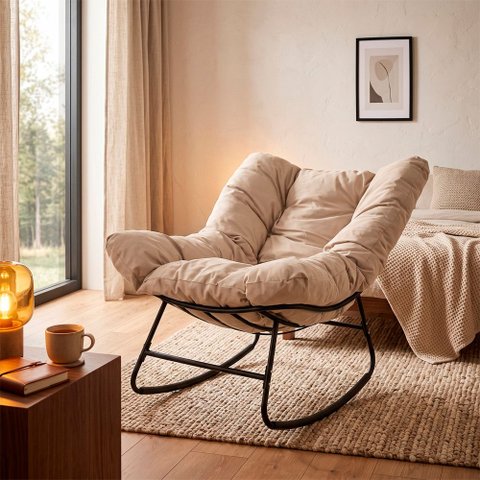 Cadeira Poltrona de Balanço Nut Chair Acquablock Sala Quarto