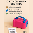 Ver imagem 2 de Inflador Compressor Balão Bexiga 2 Bico Festa Aniversário Rosa110v