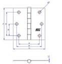 Ver imagem 3 de Kit 2 Dobradiça F.l.o Porta / Janela Pino Solto Real 3 X 3"