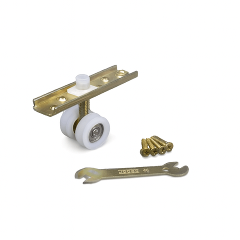 Rodízio Duplo Côncavo de Nylon com Rolamento e Chapa para Madeira 1.1/8" - M84000 - Jocec