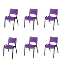 Ver imagem 1 de Kit 6 Cadeira Iso - Roxo