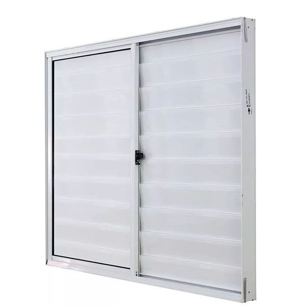 Janela Veneziana de Alumínio Lado Esquerdo 3 Folhas sem Grade 100x150cm Branco Allo Esquadrias - 2