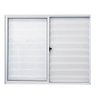 Janela Veneziana de Alumínio Lado Esquerdo 3 Folhas sem Grade 100x150cm Branco Allo Esquadrias - 1