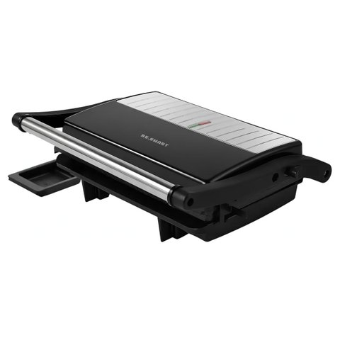 Grill Chapa Elétrica Antiaderente 1000W 127V Preto 22x22cm para Sanduíches e Grelhados