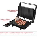 Ver imagem 2 de Grill Chapa Elétrica Antiaderente 1000W 127V Preto 22x22cm para Sanduíches e Grelhados