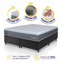 Ver imagem 4 de Conjunto Box Baú Preto Argel Cinza Espuma D33 King 193x203x74 - King House