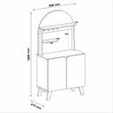Ver imagem 3 de Cantinho do Café 2 Portas e Suporte para Xicaras Egito - Moveis Leartam