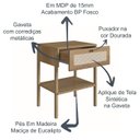 Ver imagem 6 de Kit 02 Mesas de Cabeceira 1 Gv Palhinha 27932 Linha Oslo Hanover Artesano