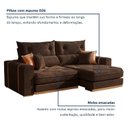 Ver imagem 6 de Sofá Retrátil e Reclinável 3 Lugares Veludo Molas Ensacadas Pillow Top Columbia 230cm Marrom