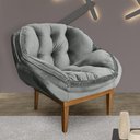 Ver imagem 1 de Poltrona Decorativa Confort Veludo CINZA SKY MOBILE
