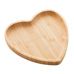 Bandeja de Bambu de Coração 17x16,5x1,5