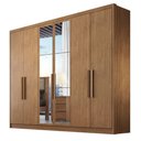 Ver imagem 1 de Guarda-roupa Casal 100% Mdf 6 Portas com Espelho 6 Gavetas Línea Novo Horizonte Cumaru