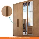 Ver imagem 5 de Guarda-roupa Casal 100% Mdf 6 Portas com Espelho 6 Gavetas Línea Novo Horizonte Cumaru