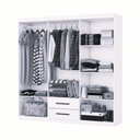 Ver imagem 2 de Guarda Roupa Aries 6 Portas sem Espelho e sem Pe Carioca Moveis Branco