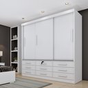 Ver imagem 1 de Guarda Roupa Casal 3 Portas 9 Gavetas 199cm Chicago