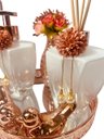 Ver imagem 3 de Kit Lavabo Luxo Rose Gold Potes Aroma Sabonete Porta Escovas