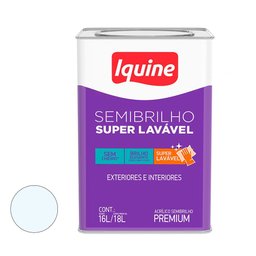 Tinta semibrilho super lavável Branco Neve 18l Iquine - 1