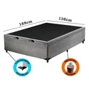Ver imagem 2 de Base Box Baú Casal Suede:cinza