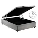 Ver imagem 3 de Base Box Baú Casal Suede:cinza