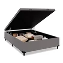 Ver imagem 1 de Base Box Baú Casal Suede:cinza