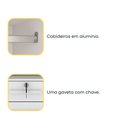 Ver imagem 7 de Guarda Roupa Casal com Espelho e Pés 3 Portas 9 Gavetas 199cm Chicago Branco/Neve