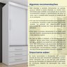 Guarda Roupa Casal com Espelho e pés 3 Portas 9 Gavetas 199cm Chicago   - 13