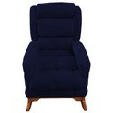 Ver imagem 2 de Poltrona Amamentação Liz de Balanço Suede Azul Marinho - Dominic Decor