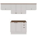 Ver imagem 1 de Cozinha Completa 4PÇS 7 Pts 3 Gav Iluminata Branco/Ebano