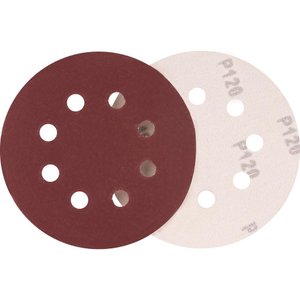 Disco de Lixa c/ Costado em Pluma 125mm G120 10 peças Vonder