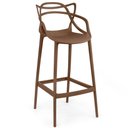 Ver imagem 3 de Kit 14 Banquetas Allegra com Encosto Design Cozinha/bancada - Marrom