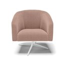 Ver imagem 3 de Cadeira Sala de Jantar Giratória Base Cromada Stella Bouclê D03 - D'Rossi Cor Rose