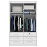Guarda Roupa Solteiro 2 Portas 6 Gavetas 133cm Chicago   - 14