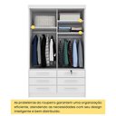 Ver imagem 4 de Guarda Roupa Solteiro 2 Portas 6 Gavetas 133cm Chicago  