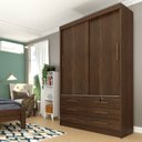 Ver imagem 2 de Guarda Roupa Solteiro 2 Portas 6 Gavetas Chicago Tcil Móveis