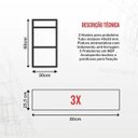 Ver imagem 2 de Prateleira Decorativa Elegante Organizadora Estilo Industrial Parede Sala Quarto Cozinha Preta