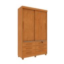 Ver imagem 3 de Guarda Roupa Solteiro com pés 2 Portas 6 Gavetas 133cm Chicago  