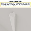 Ver imagem 7 de Cômoda 5 Gavetas 2 Portas com Pés 136cm Istambul Branco/Neve
