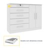 Cômoda 5 Gavetas 2 Portas 136cm Istambul - 8