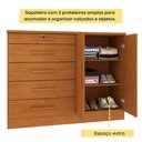 Ver imagem 7 de Cômoda 5 Gavetas 2 Portas com Pés 136cm Istambul Bege/Cinamomo