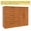 Ver imagem 5 de Cômoda 5 Gavetas 2 Portas 136cm Istambul