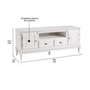 Ver imagem 4 de Rack para Sala com Pés Luis Xv 2 Portas 2 Gavetas e Nicho 60812m Hannover Linz Móveis