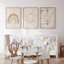 Ver imagem 4 de Kit 3 Quadros Decorativos Infantil - Boho Love NO2 - 30x40 - Moldura Madeira