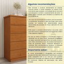 Ver imagem 7 de Cômoda 5 Gavetas com Pés 86cm Premium Bege/Cinamomo